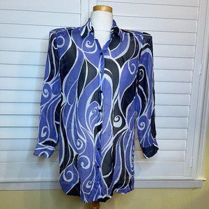 Chico's Sheer Silk Top, Sz 1